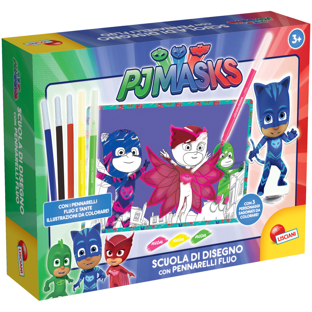 PJ Masks Scuola di Disegno con Pennarelli Fluo